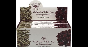 Green Tree Californian White Sage & Dragonsblood Wierook (12 pakjes a 15 gr)