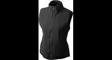 Fleece casual bodywarmer zwart voor dames - Outdoorkleding wandelen/zeilen - Mouwloze vesten XXL