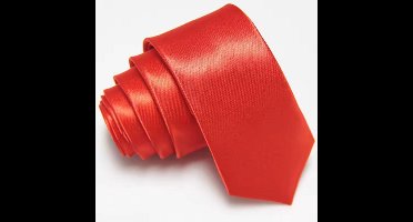 Scoby - Stropdas - Smalle stropdas - Tie - Red Tie - Polyester - Universeel - Rood