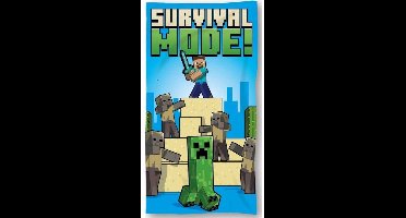 Minecraft - Strandlaken - Badlaken - Handdoek - 70x140Cm - 100% Katoen.