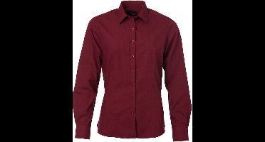James and Nicholson Dames/dames Poplin-shirt met lange mouwen (Wijn Paars)