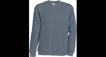 James and Nicholson Unisex Round Heavy Sweatshirt (Koolstofgrijs)