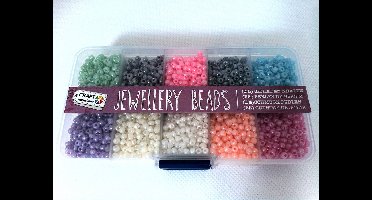 Sieraden Kralen in Opbergbak, 10 Kleuren
