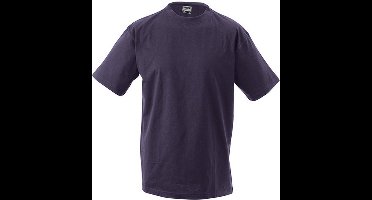 James and Nicholson - Unisex Medium T-Shirt met Ronde Hals (Donkerpaars)