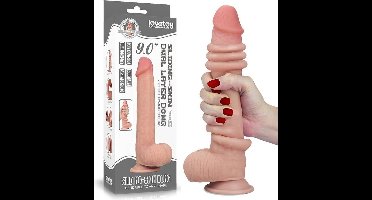 LoveToy - Sliding Skin Dildo 9" / 23 cm (Ø 3.5 CM) - Nude