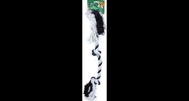 Floss-toy 3-knoop zwart/wit Gigant