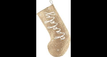 Rustic Christmas Jute Sok - Met Opdruk Daddy