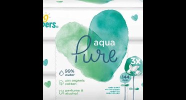 Pampers Aqua Pure - 3 x 48 Stuks - Babydoekjes