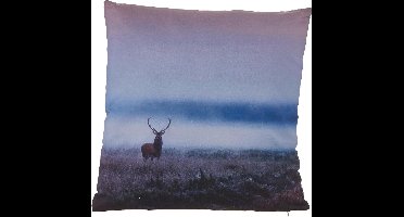 House Of Seasons Kussen Hert 40 X 40 Cm Textiel Blauw/oranje