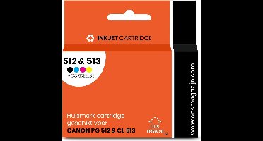 G&G Canon PG 510/512 & CL 511/513 - Huismerk Inktcartridge - Zwart / 3 kleuren