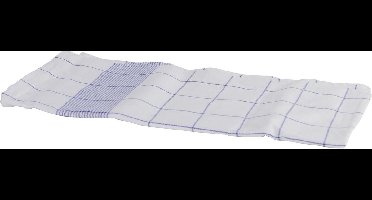 Glazendoek katoen/linnen ca. 70x70 cm set à 6 stuks blauw