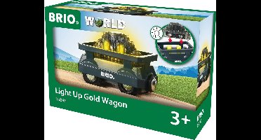 BRIO Lichtgevende goudwagon - Treinbaan speelgoed - 33896