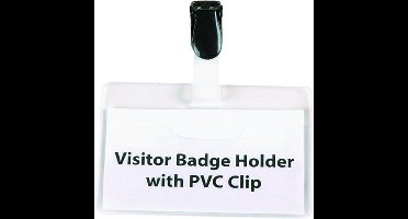 Badge bezoekers met Clip 60x90 mm Visitekaart