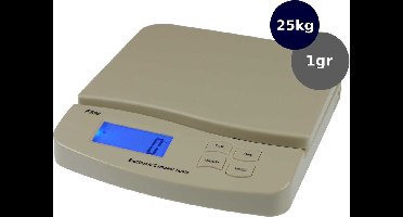 Compacte Digitale Weegschaal 25Kg x 1g Wit