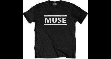 Muse - White Logo Heren T-shirt - 2XL - Zwart