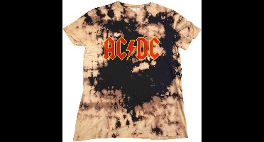 AC/DC - Logo Heren T-shirt - M - Bruin/Zwart