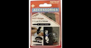 FASTECH® 800-330C Klittenband kabelbinder Om te bundelen Haak- en lusdeel (l x b) 110 mm x 11 mm Zwart 10 stuk(s)