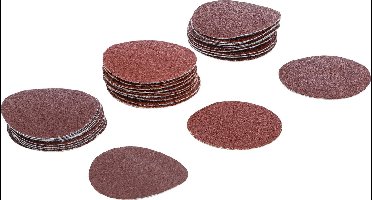 BGS - 30 x - Rond schuurpapier - voor exentrische ronde schuurmachine - Ø 50 mm  | K 60 - 80 - 120 | 30 stuks - BGS70194
