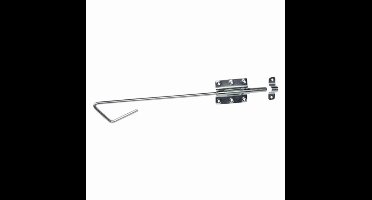 Starx Staartgrendel - Zwaar Model Schuifgrendel met Handgreep en Sluitplaat - Verzinkt Uitgevoerd - Pendiameter 18 mm - Staartdiameter 10 mm - Lengte 400 mm - Kleur Zilver