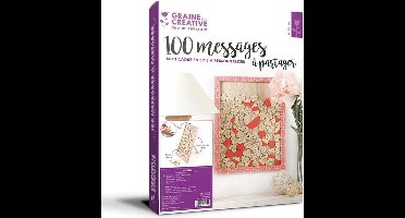 DIY-Kit 100 Gepersonaliseerde Berichten in Houten Frame - hartjes