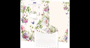 Briefpapier met enveloppen: Hibiscus, Janneke Brinkman-Salentijn