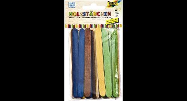 Stokje folia hout assorti | 10 stuks