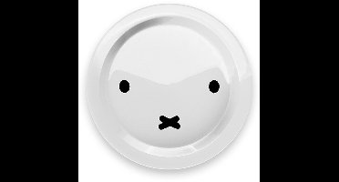 Bord - Nijntje Snoet - Metaal - Wit - Originele Licentie - Dick Bruna - 21cm