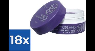 Red One Aqua Hair Gel Wax Quicksilver 150 ml - Voordeelverpakking 18 stuks