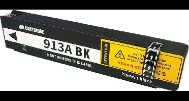 Inktcartridge Zwart Geschikt voor HP 913A | Geschikt voor HP PageWide 352dw - 377dn - 377dw - Pro 452dn - HP MFP 477dw - HP MFP 477dwt - 4 stuks