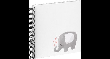 Walther SA-133 Olifant Hearting - Spiraal album - Formaat 25x25 cm - Wit/Olifant