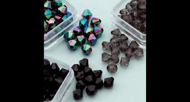 Diamond Shape Trio - Ø6mm - 4 grs x 3 doosjes - Donker Bruin en Zwart