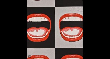 Dutch Wallcoverings Papierbehang - Monden - Rood/zwart