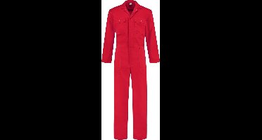 EM Workwear kinderoverall pol/kat Rood met verdekte ritssluiting maat 152
