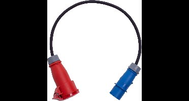 EV adaptor ADAP1 Red/Blue CEE | adapter 1 fase naar 3 fase