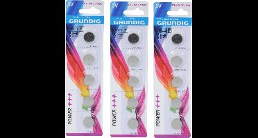 Grundig Knoopcel batterijen - 15x stuks - CR1620 - 3V - knoopcelbatterij