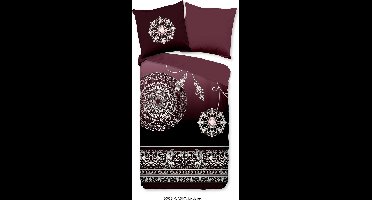Pure Dekbedovertrek "mandala's" - Bordeaux - (140x200/220 cm) - Microfiber