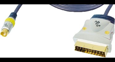 Premium S-VHS (m) - Scart (m) kabel - 1,5 meter