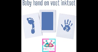 Baby Yaya inktset - Baby - voetafdruk - handafdruk - jongen - kraamcadeau - babyshower - baby geschenkset - blauw