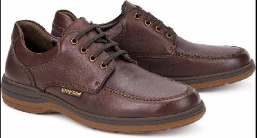 Mephisto DOUK lederen veterschoen kastanjebruin - Maat 45