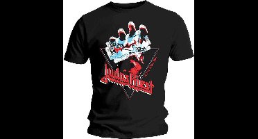 Judas Priest - British Steel Hand Triangle Heren T-shirt - S - Zwart