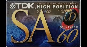 TDK SA60 Type II High Position Sealed Blanco Cassettebandje