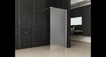 Wiesbaden Frosted inloopdouche 90x200cm 10mm NANO coating geheel matglas