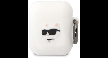 Karl Lagerfeld Choupette - AirPods Hoesje - Siliconen - Wit