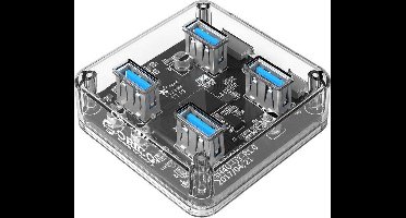 Orico USB 3.0 Hub 4x USB poorten - Transparant