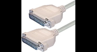Seriële RS232 null modemkabel 25-pins SUB-D (m) - 25-pins SUB-D (m) - 5 meter