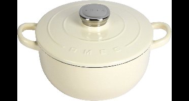Smeg - Gietijzeren Braadpan - Crème - 24 cm - 4,2 L - Geschikt voor Inductie