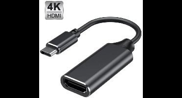 USB-C naar HDMI Adapter - Ondersteunt 4K 30Hz - Converter - Type C to HDMI - Thunderbolt 3 - Zwart