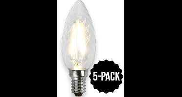 5-Pack | Kaarslamp - E14 - 2W - Extra Warm Wit - 2700K - Filament - Helder