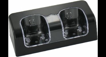 Oplaadstation met accu's geschikt voor 2 Nintendo Wii Remote controllers met/zonder MotionPlus / zwart