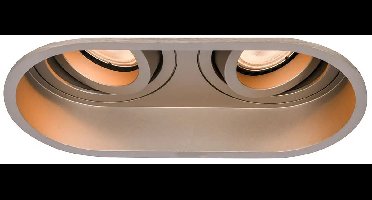 Artdelight - Inbouwspot Rex 2 lichts ovaal champagne
